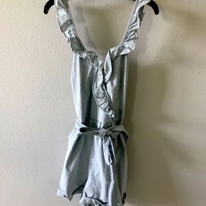Madewell ruffle romper.